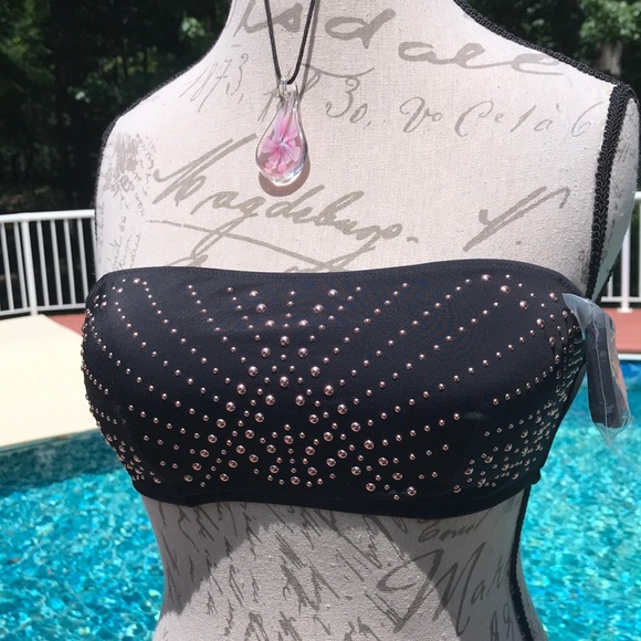 Shade & Shore Other - Shade and Shore Rosegold Bling Bikini Top 34C 💦